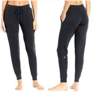 Alo Yoga Womens Black Fierce Distressed Sweatpants Size Small